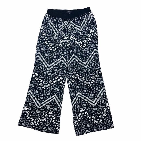 Sanctuary Black White Chevron Print Wide Leg Palazzo Pants Size Large - Picture 3 of 11